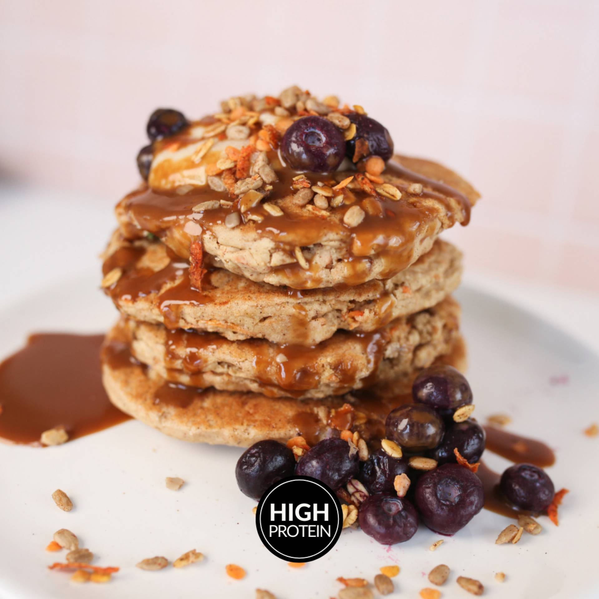 Carrot Cake + Salted Caramel Pancakes