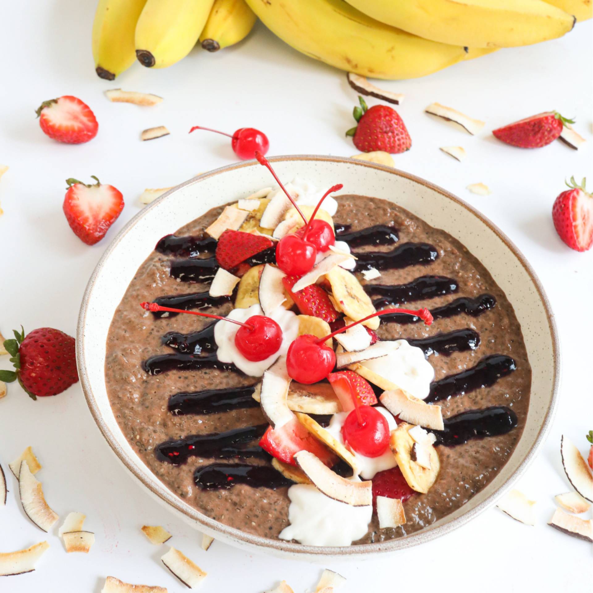 Banana Split Sundae Chia Bowl