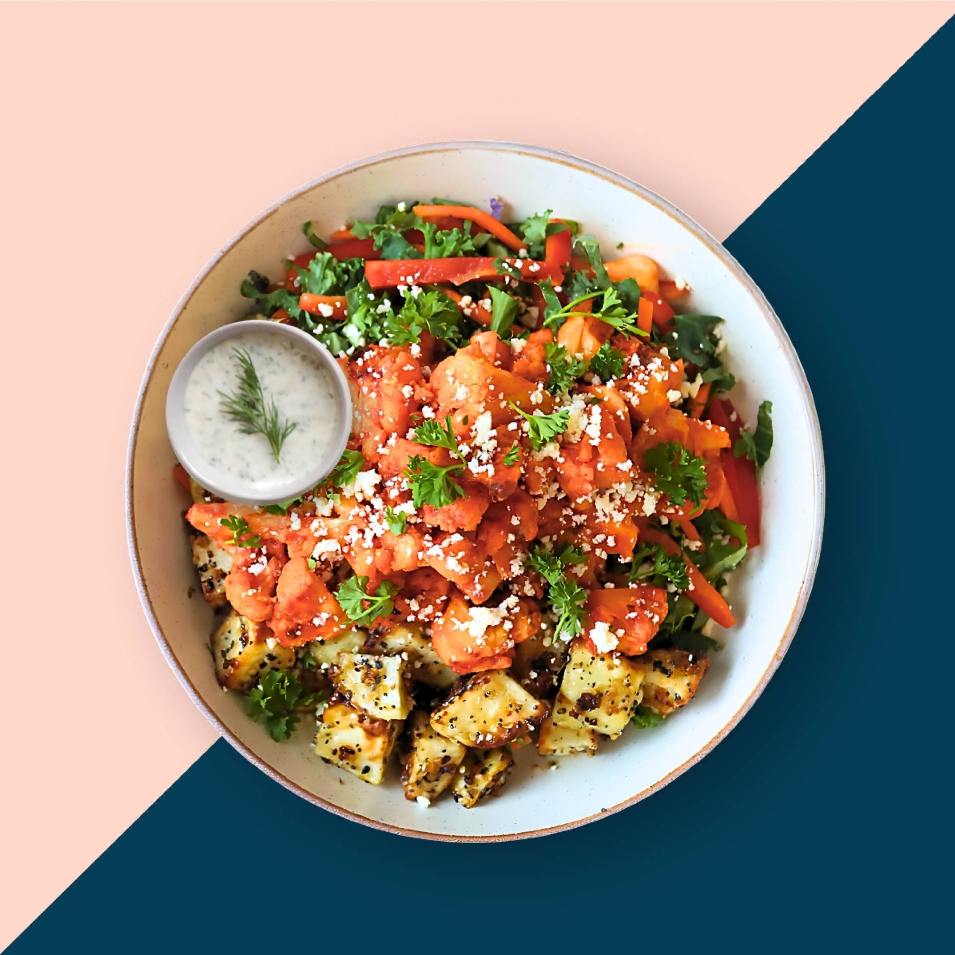 Buffalo Cauliflower Power Bowl