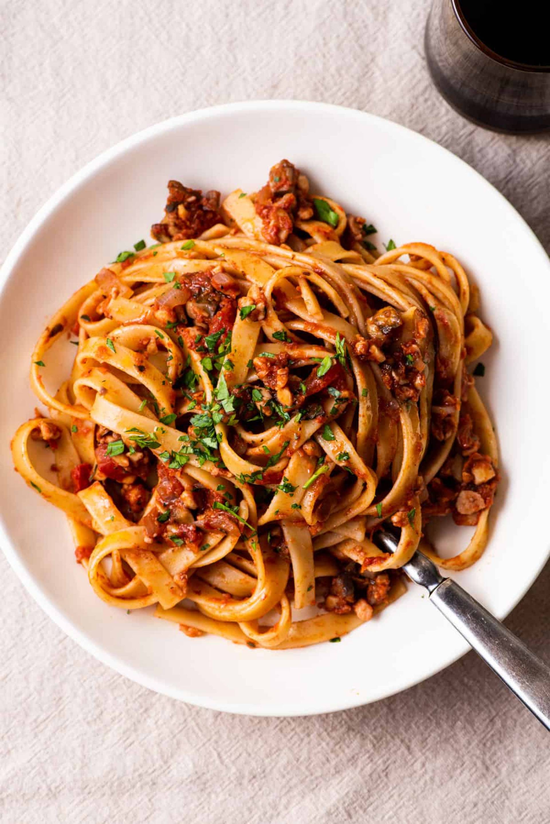 GF Tempeh Twist Bolognese